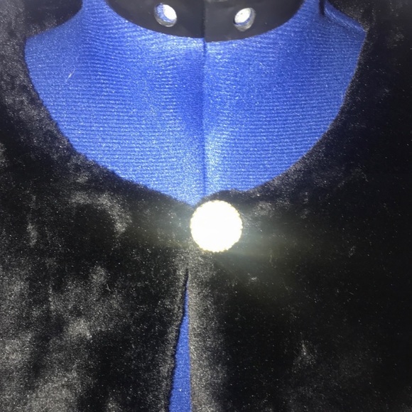 NWOT Jessica London 16W black faux fur cropped 1 button jacket - Picture 10 of 12